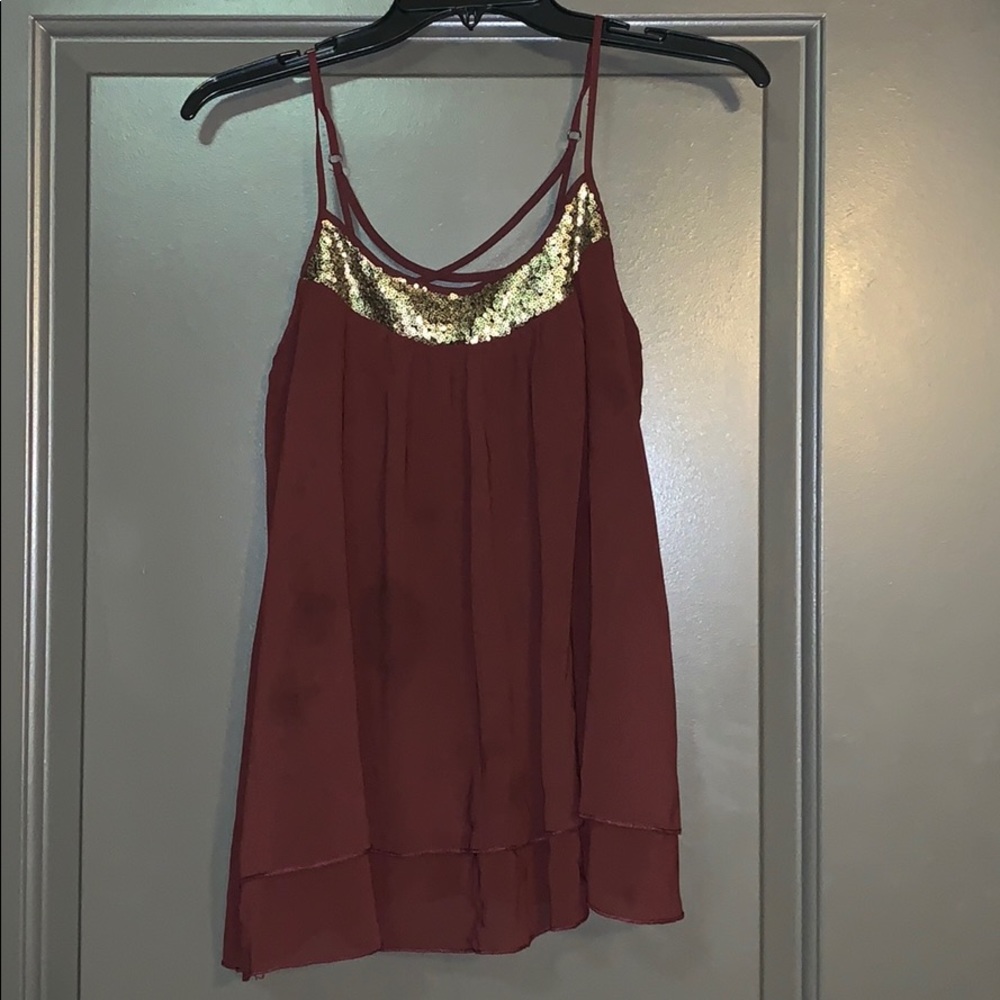S Mossimo Supply Co Maroon Tank